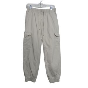 Ambiance Apparel‎ Cargo Beige Pants Womens sz M Minimalist Neutral Lagenlook